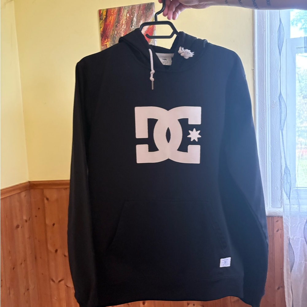 DC Men's Black and White Logo Hoodie